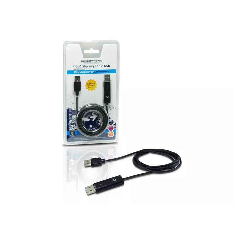 Conceptronic USB 2.0 1,8 m KVM-Kabel Schwarz