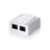 Equip 2-Port Cat.5e Aufputzdose, RJ-45, 5e, Weiß, 59 mm, 29,5 mm, 61 mm