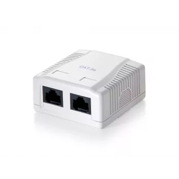 Equip 2-Port Cat.5e Aufputzdose, RJ-45, 5e, Weiß, 59 mm, 29,5 mm, 61 mm