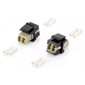 Equip Fiber Optic Keystone Adapter, LC Duplex, LC/LC, Beige, Schwarz, 17,8 mm, 29 mm, 16,1 mm, 6,5 g