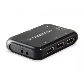 Equip HDMI 1.4 Switch 3x1, HDMI, Kunststoff, Schwarz, IR, 7.1-Kanäle, DTS-HD, Dolby TrueHD