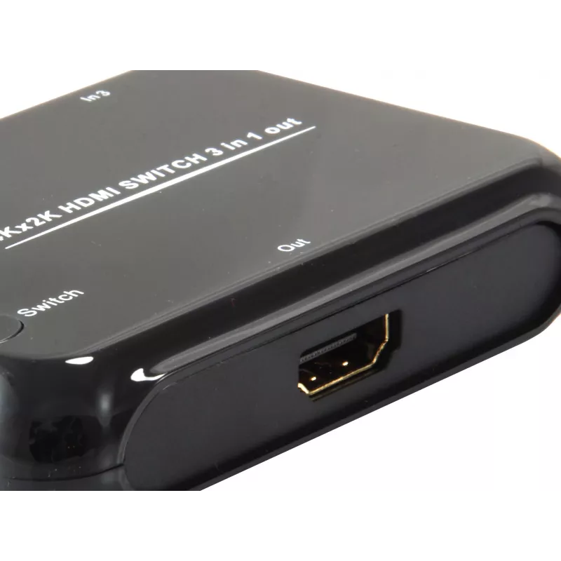 Equip HDMI 1.4 Switch 3x1, HDMI, Kunststoff, Schwarz, IR, 7.1-Kanäle, DTS-HD, Dolby TrueHD