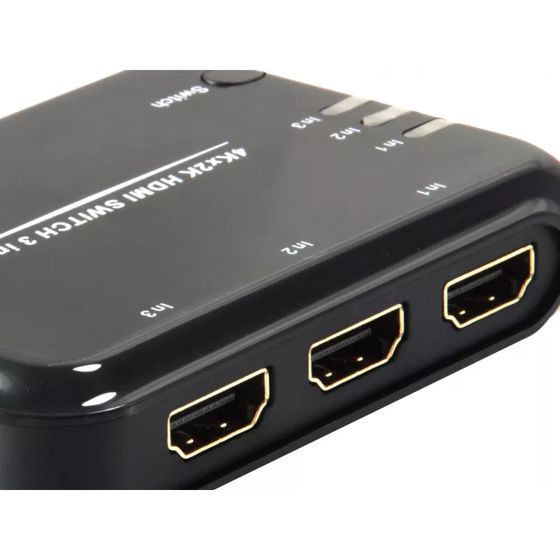 Equip HDMI 1.4 Switch 3x1, HDMI, Kunststoff, Schwarz, IR, 7.1-Kanäle, DTS-HD, Dolby TrueHD