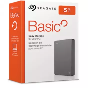 Seagate Basic externe Festplatte 5 TB 2,5 Zoll 3.2 Gen 1 (3.1 Gen 1) Silber