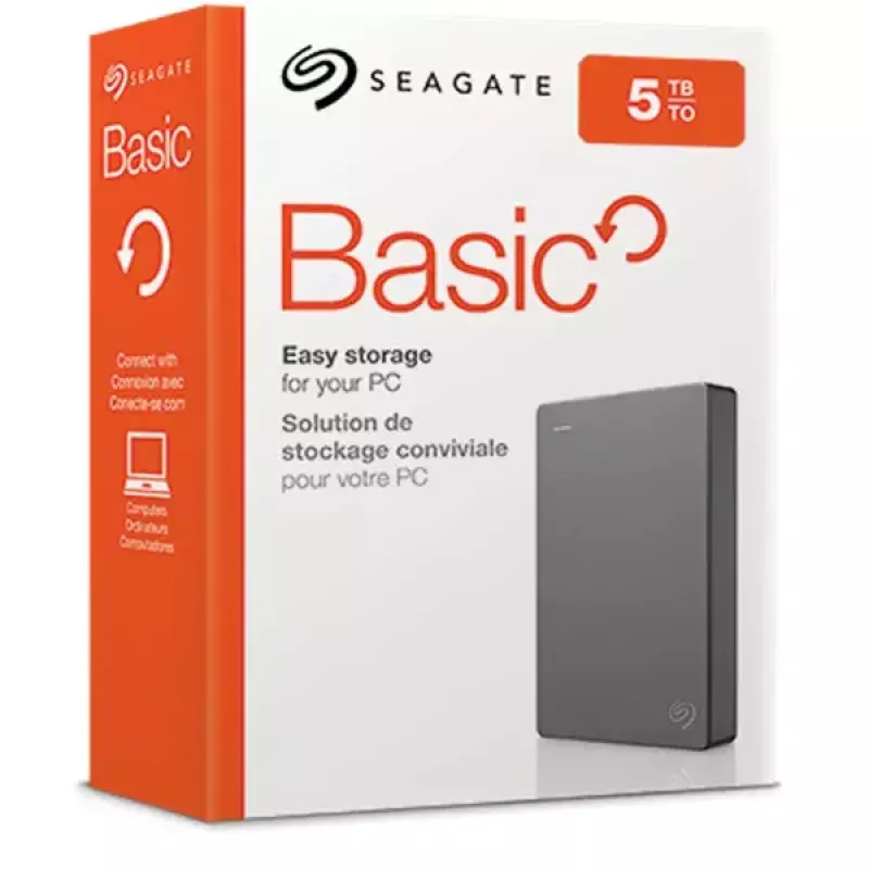 Seagate Basic externe Festplatte 5 TB 2,5 Zoll 3.2 Gen 1 (3.1 Gen 1) Silber