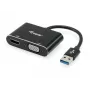 Equip USB 3.0 zu HDMI/VGA (HD15) Adapter, 3.2 Gen 1 (3.1 Gen 1), USB Typ-A, HDMI-Ausgang, 1920 x 1080 Pixel
