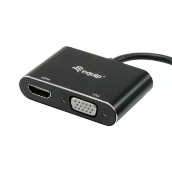 Equip USB 3.0 zu HDMI/VGA (HD15) Adapter, 3.2 Gen 1 (3.1 Gen 1), USB Typ-A, HDMI-Ausgang, 1920 x 1080 Pixel