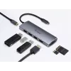 Equip USB-C 7 in 1 Multifunktionaler Adapter, USB 3.2 Gen 1 (3.1 Gen 1) Typ C, 100 W, Silber, MicroSD (TransFlash), MicroSDHC, SD, SDHC, 4K Ultra HD, 30 Hz