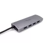 Equip USB-C 7 in 1 Multifunktionaler Adapter, USB 3.2 Gen 1 (3.1 Gen 1) Typ C, 100 W, Silber, MicroSD (TransFlash), MicroSDHC, SD, SDHC, 4K Ultra HD, 30 Hz