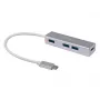 Equip USB-C auf 4-Port USB 3.0 Hub, USB 3.2 Gen 1 (3.1 Gen 1) Type-C, USB 3.2 Gen 1 (3.1 Gen 1) Type-A, 5000 Mbit/s, Silber, Aluminium, Windows 10, Windows 7, Windows 8
