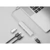 Equip USB-C auf 4-Port USB 3.0 Hub, USB 3.2 Gen 1 (3.1 Gen 1) Type-C, USB 3.2 Gen 1 (3.1 Gen 1) Type-A, 5000 Mbit/s, Silber, Aluminium, Windows 10, Windows 7, Windows 8