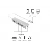 Equip USB-C auf 4-Port USB 3.0 Hub, USB 3.2 Gen 1 (3.1 Gen 1) Type-C, USB 3.2 Gen 1 (3.1 Gen 1) Type-A, 5000 Mbit/s, Silber, Aluminium, Windows 10, Windows 7, Windows 8