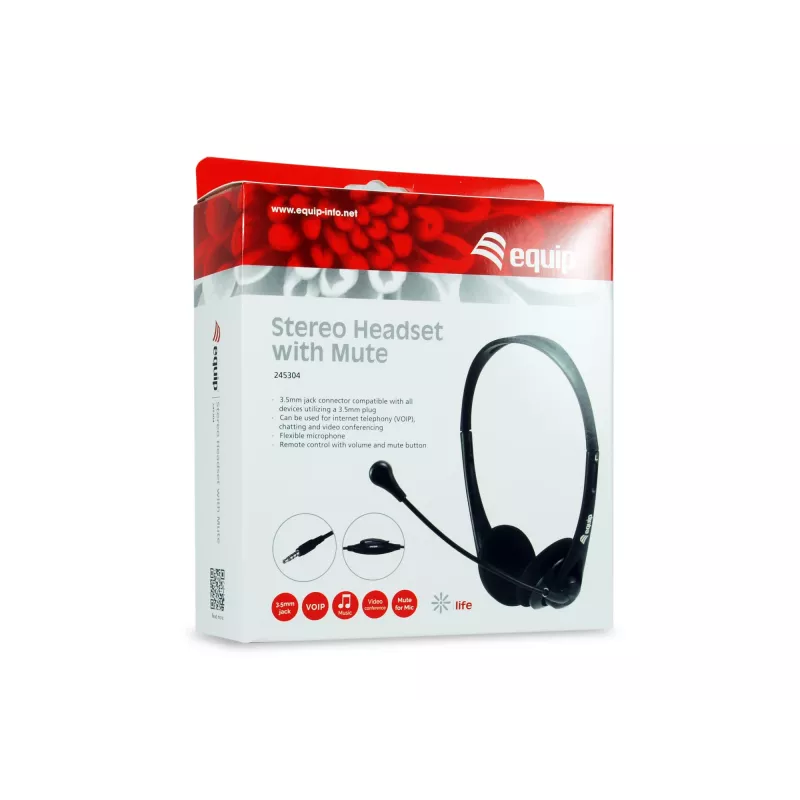 Equip Stereo-Headset mit Stummschaltung