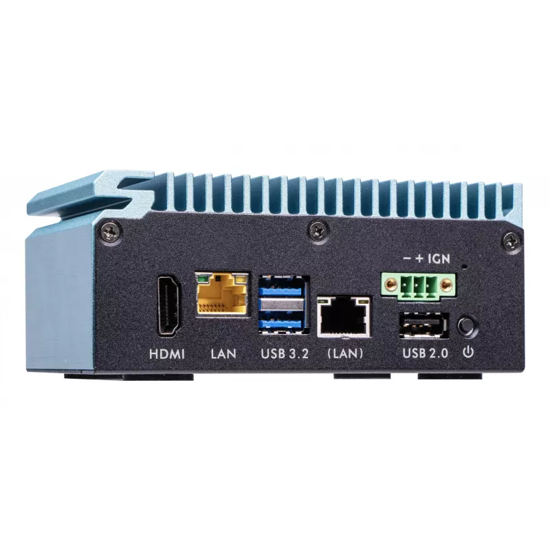 Shuttle Edge PC SPCEL02, Intel Celeron J6412, 1x HDMI, 2x 2.5G LAN, 1x COM, DIO (4x in, 4x out), 3x USB, 2x M.2, 12-24V, 24/7-Dauerbetrieb, lüfterlos, inkl. VESA- & DIN-Schienenhalterung