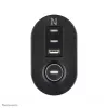 Neomounts DS22-840BL6 Tischsteckdose mit Klemme und USB-C- sowie USB-A-Anschlüssen – Schnellladung