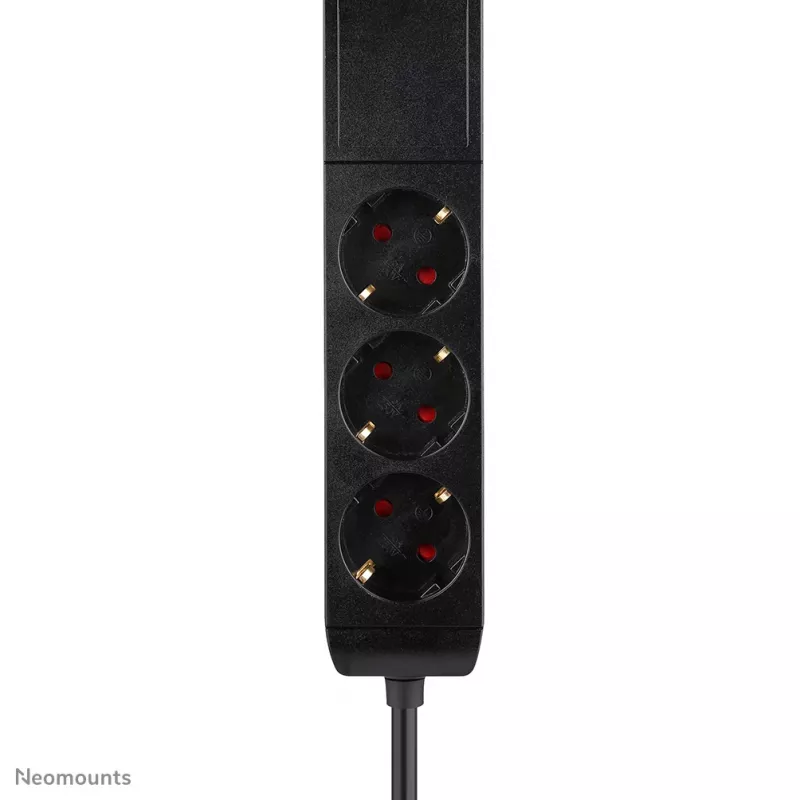 Neomounts DS22-840BL6 Tischsteckdose mit Klemme und USB-C- sowie USB-A-Anschlüssen – Schnellladung