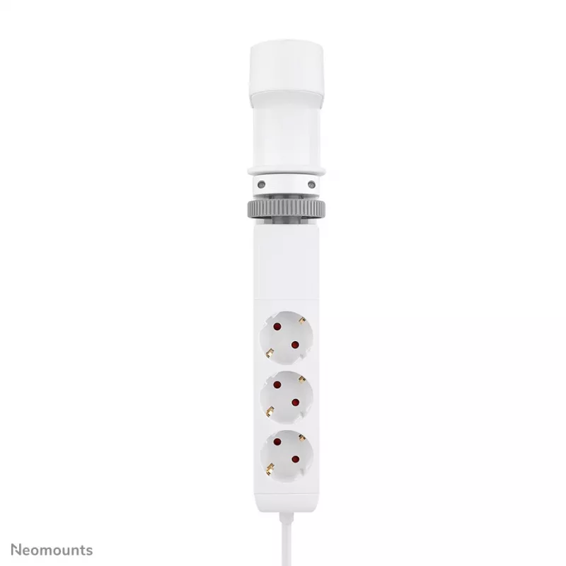 Neomounts DS22-840WH6 Schreibtischsteckdose mit Klemme und USB-C- und USB-A-Anschlüssen – Schnellladung