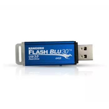 Kanguru FlashBlu30 SuperSpeed USB3.0 16 GB | Sicherer USB-Stick | Physischer Schreibschutzschalter | Kompatibel mit Windows „Ready Boost“