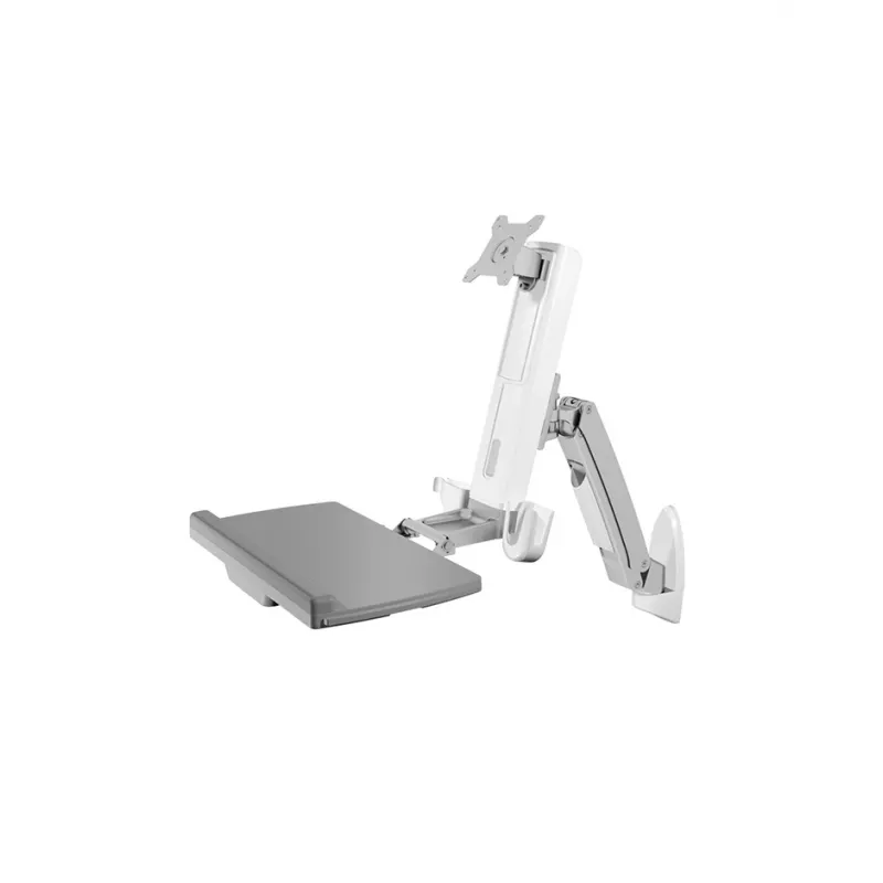 ICY BOX IB-MS600-W 61 cm (24 Zoll) Wandhalterung Grau, Silber, Weiß