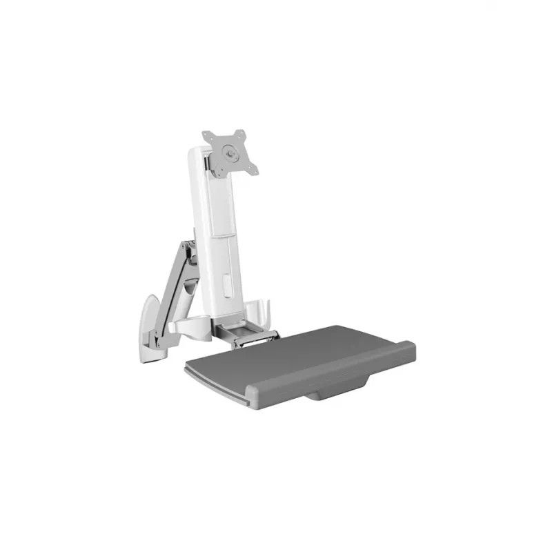 ICY BOX IB-MS600-W 61 cm (24 Zoll) Wandhalterung Grau, Silber, Weiß