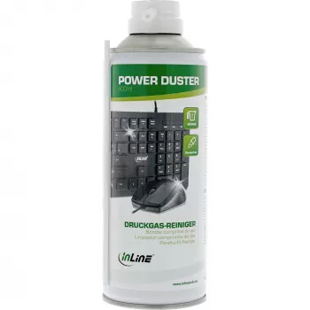 Druckluftreiniger-Spraydose 400 ml — InLine, Hochdruck für IT-, Server- und PC-Wartung