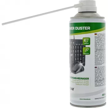 Druckluftreiniger-Spraydose 400 ml — InLine, Hochdruck für IT-, Server- und PC-Wartung