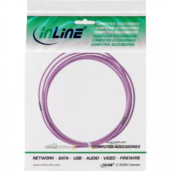 Glasfaser-Duplexkabel LC/LC InLine 88542P 50/125µm OM4 2m