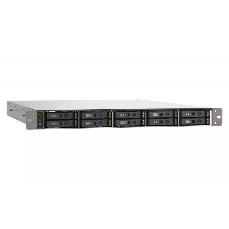 QNAP TS-h1090FU NAS Rack (1U) EPYC 7232P 64 GB DDR4 0 TB QuTS hero Schwarz, Grau