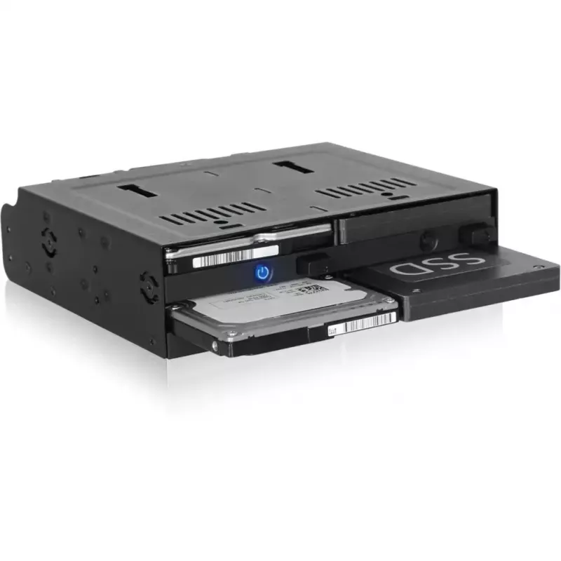Wechselrahmen Icy Dock MB014SP-B R1 schwarz – 1x 3,5-Zoll-SATA-Laufwerksschacht, Hot-Swap-kompatibel