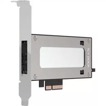 PCIe NVMe M.2-Adapterkarte Icy Dock MB840M5P-B, schwarz/silber