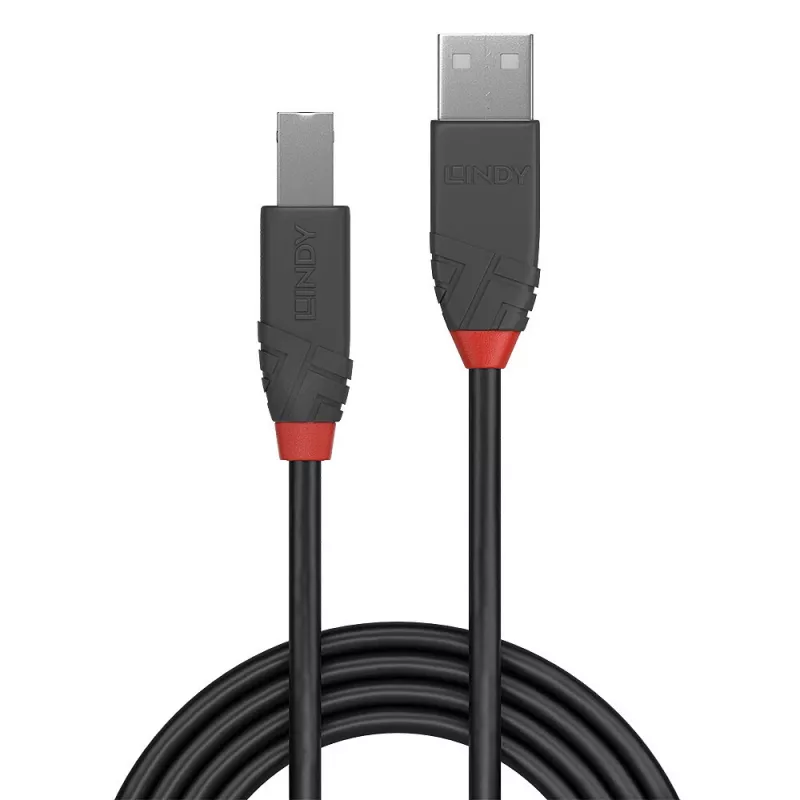 Lindy 3 m USB 2.0 Typ A auf B Kabel, Anthra Line