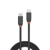 Lindy 1,5 m USB 3.2 Typ C auf C Kabel, 20 Gbit/s, Schwarz Line