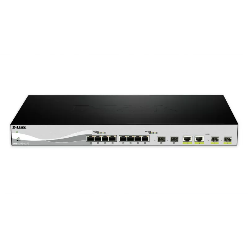 D-Link DXS-1210-12SC/E Netzwerk-Switch Managed L2 10G Ethernet (100/1000/10000) 1U Schwarz, Silber
