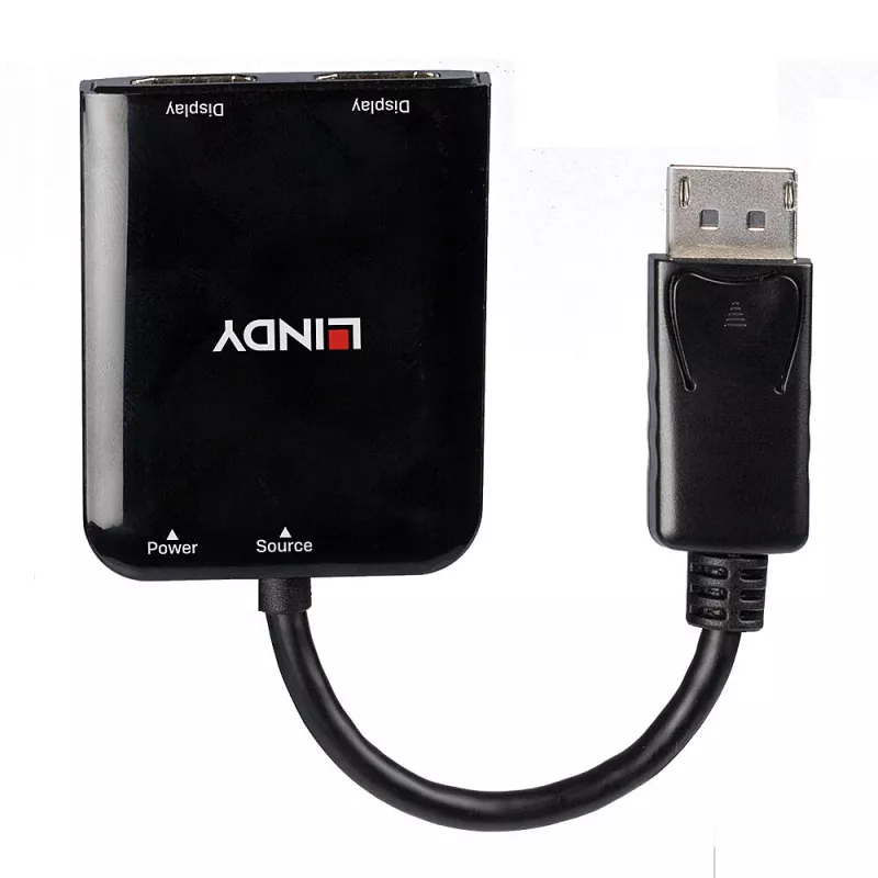 Lindy 38430 Interface-Hub DisplayPort 21600 Mbit/s Schwarz