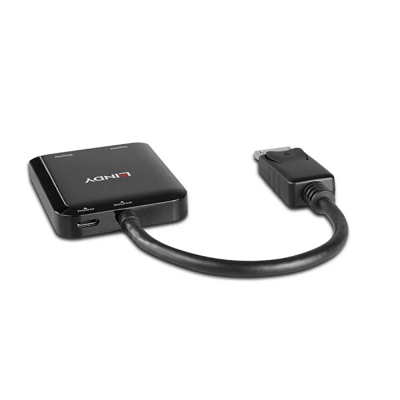 Lindy 38430 Interface-Hub DisplayPort 21600 Mbit/s Schwarz