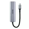 Lindy 4 Port USB 3.2 Gen 2 Typ C Hub, USB 3.2 Gen 2 (3.1 Gen 2) Typ-C, USB 3.2 Gen 2 (3.1 Gen 2) Typ-C, 10000 Mbit/s, Grau, Aluminium, Kunststoff, Rundkabel