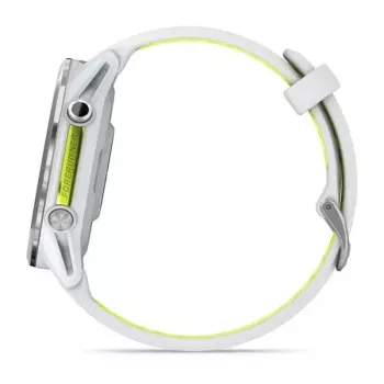 Smartwatch IFIT ICON Forerunner 970 — 1,4 Zoll (3,56 cm) AMOLED 454×454, GPS, Wi‑Fi, Titangehäuse, Silikonarmband (Weiß/Gelb), 56 g