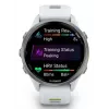 Smartwatch IFIT ICON Forerunner 970 — 1,4 Zoll (3,56 cm) AMOLED 454×454, GPS, Wi‑Fi, Titangehäuse, Silikonarmband (Weiß/Gelb), 56 g