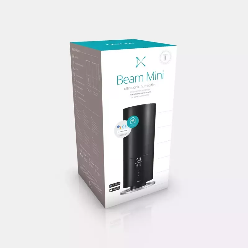 Luftbefeuchter Duux Beam Mini 2 Ultraschall — 3 L Wassertank, LED-Anzeige, Schwarz