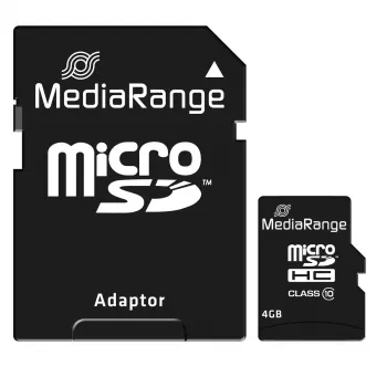 MediaRange 4 GB MicroSDHC Class 10 MR956 Speicherkarte