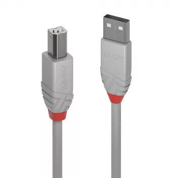 Lindy 3m USB 2.0 Typ A auf B Kabel, Anthra Line, Grau