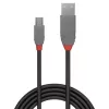 Lindy 3m USB 2.0 Typ-A auf Mini-B Kabel, Anthra Line
