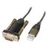 Lindy USB zu Seriell Konverter Lite, Grau, Transparent, 1,5 m, USB Typ-A, RS-232, Stecker, Stecker