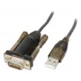 Lindy USB zu Seriell Konverter Lite, Grau, Transparent, 1,5 m, USB Typ-A, RS-232, Stecker, Stecker
