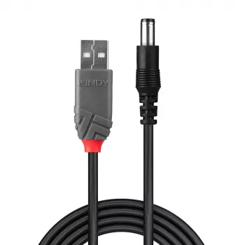 Lindy USB 2.0 Typ A auf 5,5 mm DC-Kabel, 1,5 m
