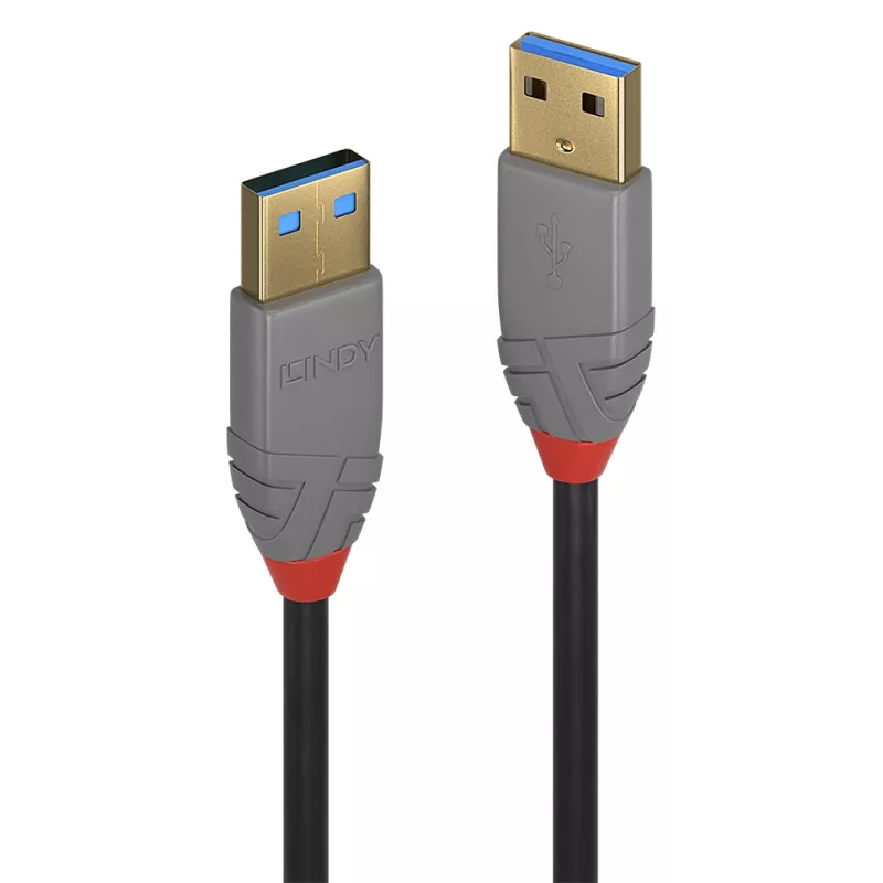 USB-Kabel Lindy 2m USB 3.2 Typ-A-Kabel 5Gbps Anthra Line
