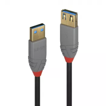Lindy 1m USB 3.2 Typ A Verlängerungskabel, 5Gbit/s, Anthra Line