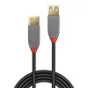 Lindy 1m USB 3.2 Typ A Verlängerungskabel, 5Gbit/s, Anthra Line