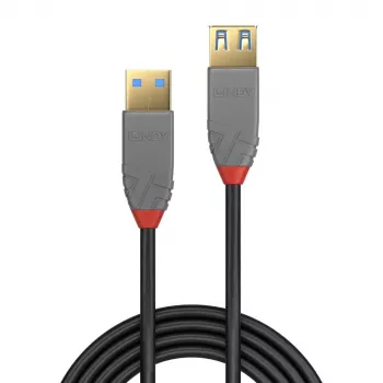 Lindy 1m USB 3.2 Typ A Verlängerungskabel, 5Gbit/s, Anthra Line