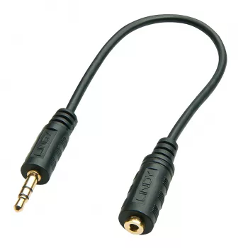 3,5 mm Stecker auf 2,5 mm Buchse Audio-Adapter 20 cm Schwarz